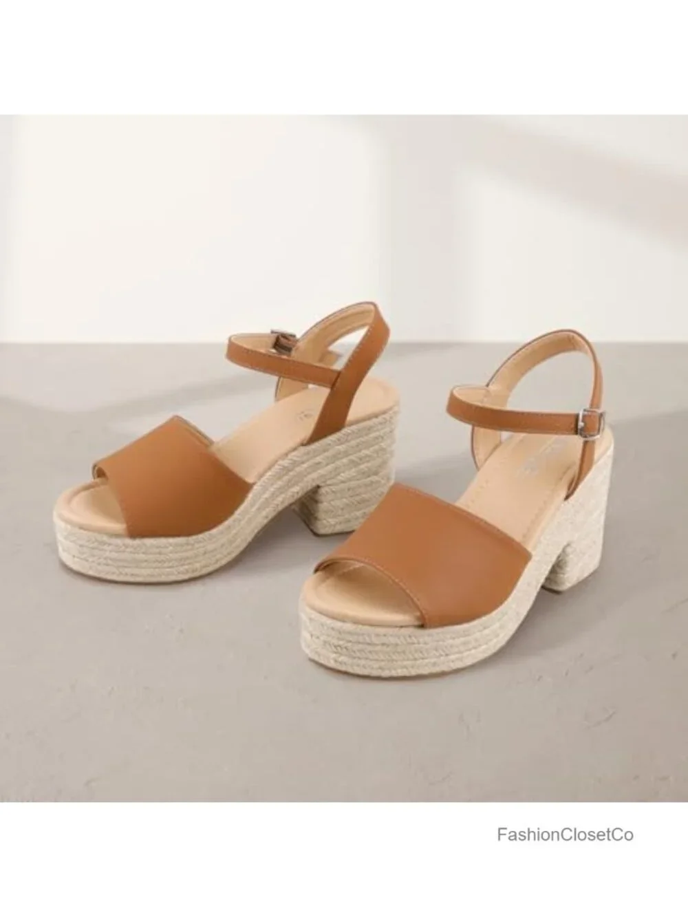 BCTEX COLL Espadrille Wedge Sandals Platform Casual Dressy Open Toe Heels |